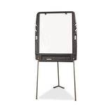 Ingenuity Portable Flipchart Easel with Dry Erase Surface, 35" x 30", White Surface, Charcoal Gray Polyethylene Frame - 30227
