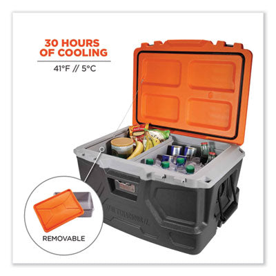 Chill-Its 5171 48-Quart Industrial Hard Sided Cooler, Orange/Gray - 13171 C2G