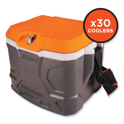 Chill-Its 5170 17-Quart Industrial Hard Sided Cooler, Orange/Gray, 30/Pallet - 13172 C2G