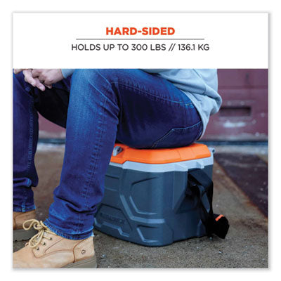 Chill-Its 5170 17-Quart Industrial Hard Sided Cooler, Orange/Gray, 30/Pallet - 13172 C2G