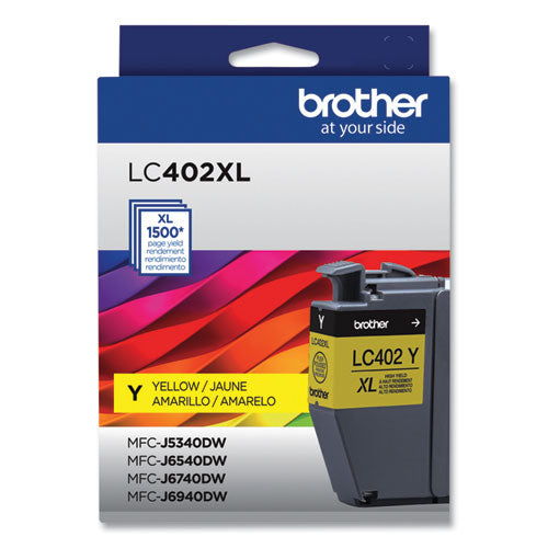 BROTHER  High-Yield Ink, 1,500 Page-Yield, Yellow - LC402XLYS