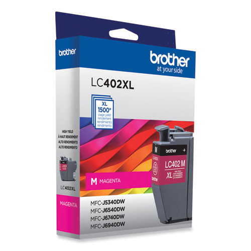 BROTHER  High-Yield Ink, 1,500 Page-Yield, Magenta - LC402XLMS
