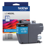 BROTHER  High-Yield Ink, 1,500 Page-Yield, Cyan - LC402XLCS