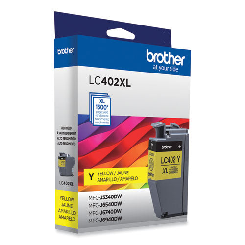 BROTHER  High-Yield Ink, 1,500 Page-Yield, Yellow - LC402XLYS