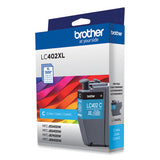 BROTHER  High-Yield Ink, 1,500 Page-Yield, Cyan - LC402XLCS