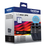 BROTHER  Ink, 550 Page-Yield, Black, 2/Pack - LC4022PKS