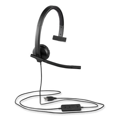 H570e Monaural Over The Head Wired Headset, Black - 981-000570