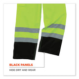 GloWear 8915BK Class E Hi-Vis Rain Pants Black Bottom, 4X-Large, Lime - 25428 C2G