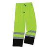 GloWear 8915BK Class E Hi-Vis Rain Pants Black Bottom, 4X-Large, Lime - 25428 C2G