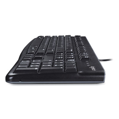 K120 Ergonomic Desktop Wired Keyboard, USB, Black - 920-002478