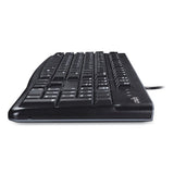 K120 Ergonomic Desktop Wired Keyboard, USB, Black - 920-002478