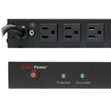 CyberPower RKBS15S2F10R surge protector Black 12 AC outlet(s) 120 V 4.57 m - RKBS15S2F10R CYBERPOWER