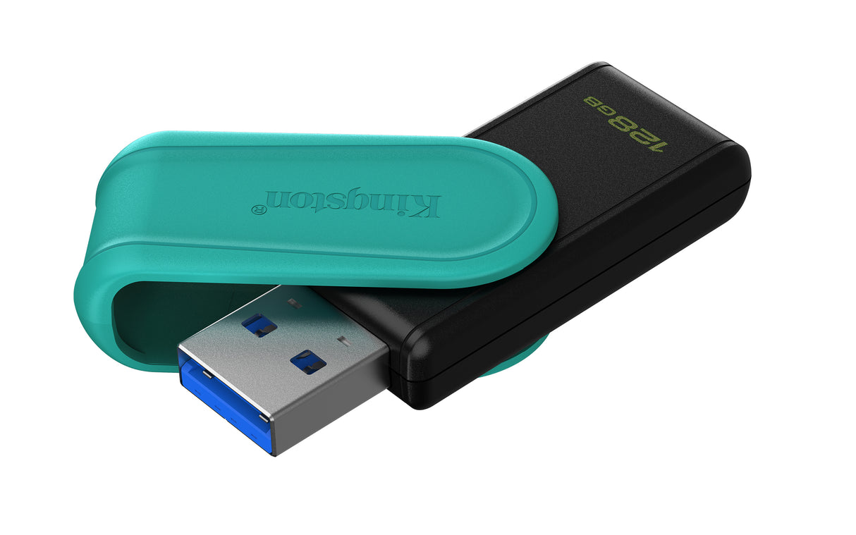 Kingston Technology DataTraveler 128GB Portable USB 3.2 Gen 1 Exodia S (Black/Turquoise) - DTXS/128GB
