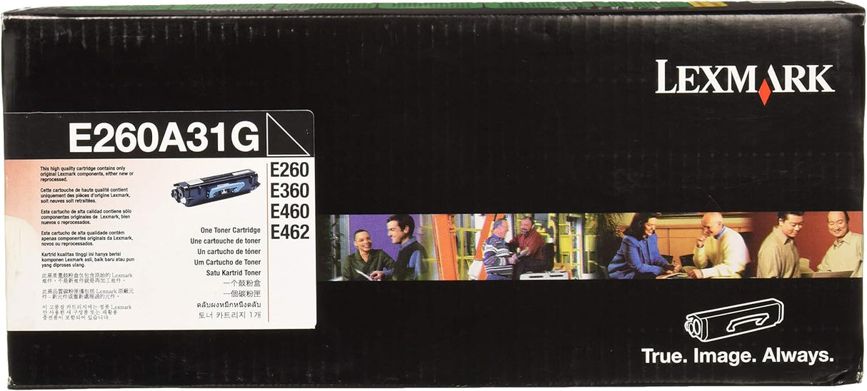 Lexmark Black Toner Cartridge Yield 3,500 Pages - E260A31G