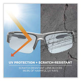 Skullerz Dagr Safety Glasses, Matte Gray Half Frame, Clear Single I/O Lens - 52180