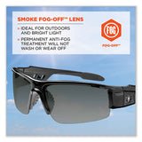 Skullerz Dagr Safety Glasses, Black Half Frame, Smoke Single Anti-Fog Lens - 52033