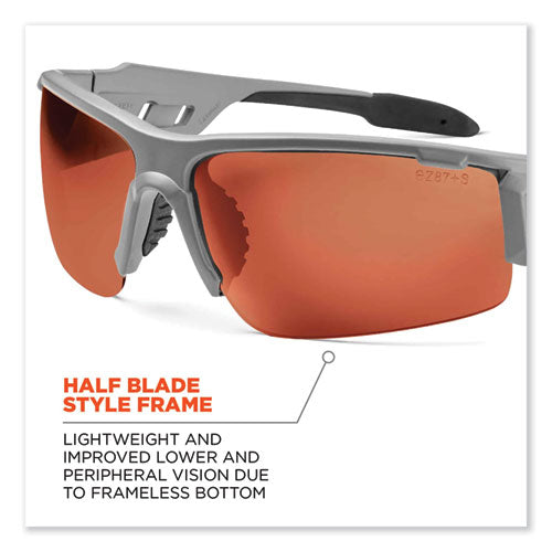 FELLOWES Skullerz Dagr Safety Glasses, Kryptek Highlander Nylon Impact Frame, Polarized Copper Polyc - 52321