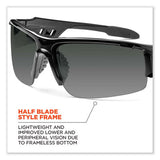 Skullerz Dagr Safety Glasses, Black Half Frame, Smoke Single Anti-Fog Lens - 52033