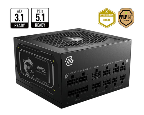 MSI MAG A850GL PCIE5 II power supply unit 850 W 20+4 pin ATX ATX Black - MAGA850GLPCIE5II MSI