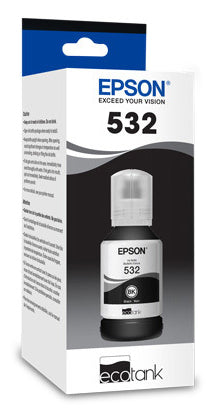 Epson (T532) Pigment Black Ink Bottle With Sensormatic (6,000 Yield) - T532120-S EPSON
