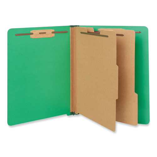 C2G Deluxe Six-Section Pressboard End Tab Classification Folders, 2 Dividers, 6 Fasteners, Letter Si - 10317
