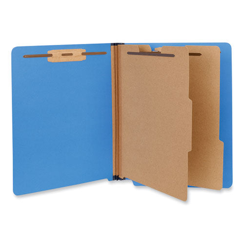 C2G Deluxe Six-Section Pressboard End Tab Classification Folders, 2 Dividers, 6 Fasteners, Letter Si - 10318