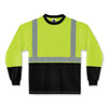 GloWear 8291BK Type R Class 2 Black Front Long Sleeve T-Shirt, Small, Lime - 22702 C2G