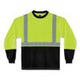 GloWear 8291BK Type R Class 2 Black Front Long Sleeve T-Shirt, Small, Lime - 22702 C2G