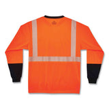 GloWear 8281BK Class 2 Long Sleeve Shirt with Black Bottom, Small, Orange - 22682 C2G