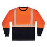 C2G GloWear 8281BK Class 2 Long Sleeve Shirt with Black Bottom, Polyester, Large, Orange - 22684