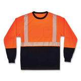 C2G GloWear 8281BK Class 2 Long Sleeve Shirt with Black Bottom, Polyester, 5X-Large, Orange - 22689