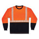 GloWear 8281BK Class 2 Long Sleeve Shirt with Black Bottom, 5X-Large, Orange - 22689