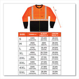 C2G GloWear 8281BK Class 2 Long Sleeve Shirt with Black Bottom, Polyester, Medium, Orange - 22683