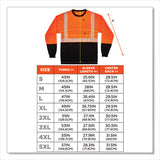 GloWear 8281BK Class 2 Long Sleeve Shirt with Black Bottom, Small, Orange - 22682 C2G