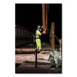 C2G GloWear 8291BK Type R Class 2 Black Front Long Sleeve T-Shirt, Polyester, 3X-Large, Lime - 22707