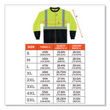 GloWear 8291BK Type R Class 2 Black Front Long Sleeve T-Shirt, Small, Lime - 22702 C2G
