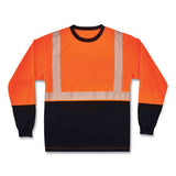 GloWear 8281BK Class 2 Long Sleeve Shirt with Black Bottom, Small, Orange - 22682 C2G