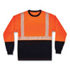 GloWear 8281BK Class 2 Long Sleeve Shirt with Black Bottom, Small, Orange - 22682 C2G