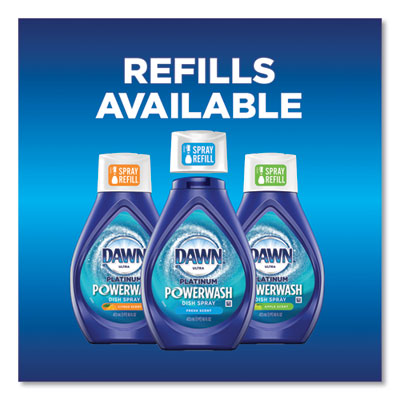Platinum Powerwash Dish Spray Refill, Fresh Scent, 16 oz Refill Bottle - 52366