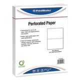 Perforated Paper, 92 Bright, Perforated 5.5" from Bottom, 20 lb Bond Weight, 8.5 x 11, White, 500/Ream, 5 Reams/Carton - 04116 C2G