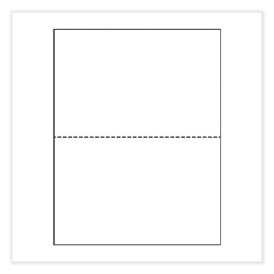 Perforated Paper, 92 Bright, Perforated 5.5" from Bottom, 20 lb Bond Weight, 8.5 x 11, White, 500/Ream, 5 Reams/Carton - 04116 C2G