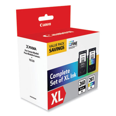3706C005 (CL-261XL/PG-260XL) High-Yield Ink, Black/Color - 3706C005