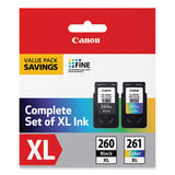 3706C005 (CL-261XL/PG-260XL) High-Yield Ink, Black/Color - 3706C005 CANON