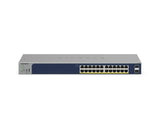 NETGEAR GS724TPv3 Managed L2/L3/L4 Gigabit Ethernet (10/100/1000) Power over Ethernet (PoE) 1U Grey, Blue - GS724TP-300NAS
