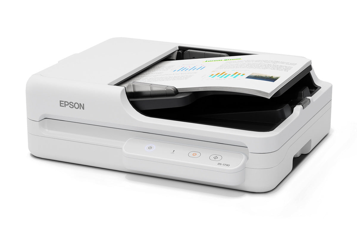 Epson DS-1730 Flatbed Color Duplex Document Scanner with Auto Document Feeder - B11B273201