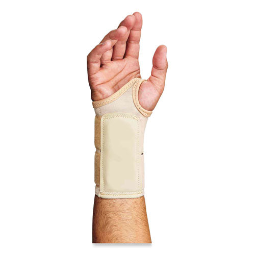 VERBATIM ProFlex 4010 Double Strap Wrist Support, Large, Fits Right Hand, Tan - 70126