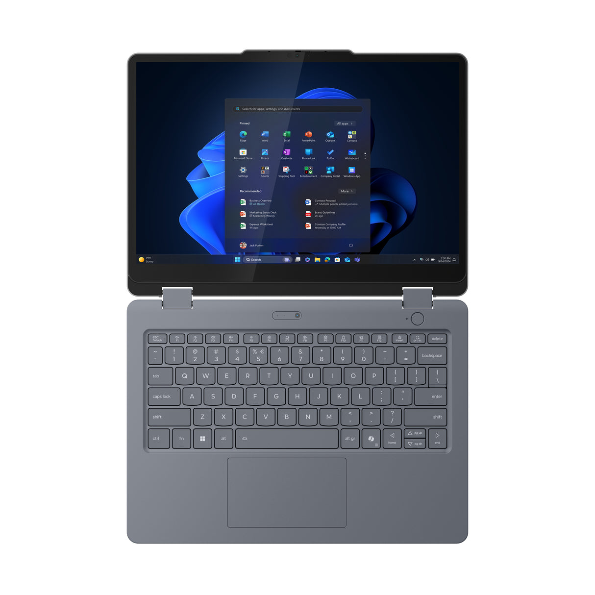 Lenovo 13w 2-in-1 Gen 3 Intel Core 3 100U Hybrid (2-in-1) 33.8 cm (13.3") Touchscreen WUXGA 8 GB DDR5-SDRAM 256 GB SSD Wi-Fi 6E (802.11ax) Windows 11 Pro Grey - 83M9000DUS LENOVO