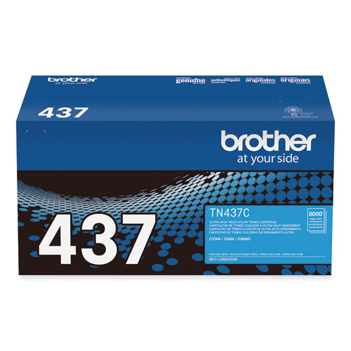 BROTHER  Ultra High-Yield Toner, 8,000 Page-Yield, Cyan - TN437C