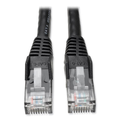 EATON CAT6 Gigabit Snagless Molded Patch Cable, 1 ft, Black - N201-001-BK