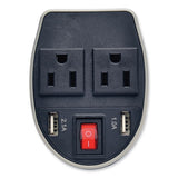 EATON PowerVerter Ultra-Compact Car Inverter, 200 W, Two AC Outlets/Two USB Ports - PV200CUSB